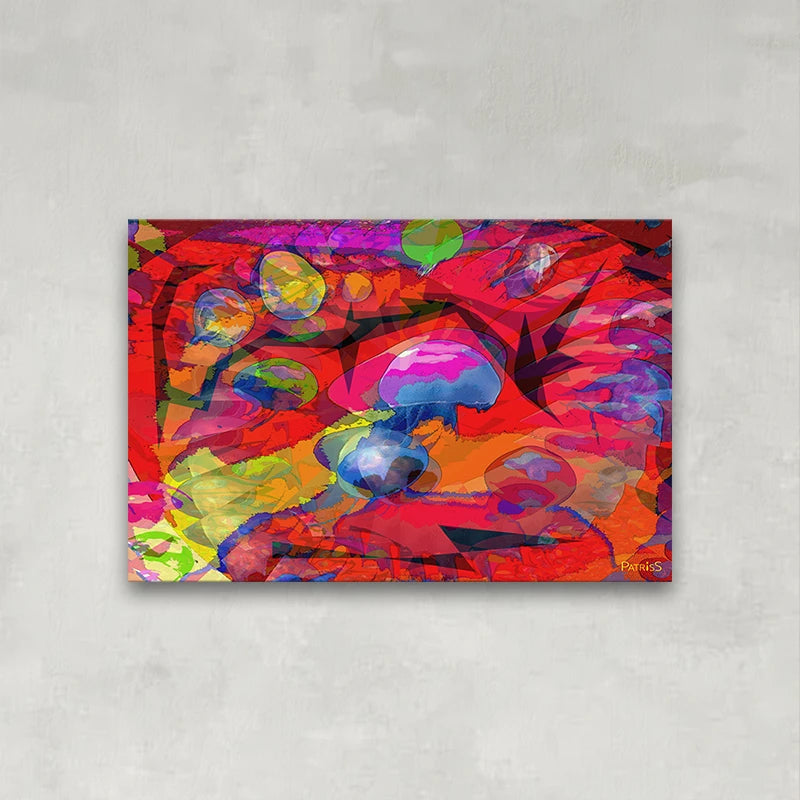 Jelly-Jellyfish by PatrisS, direct print on aluminium Dibond, horizontal art print.