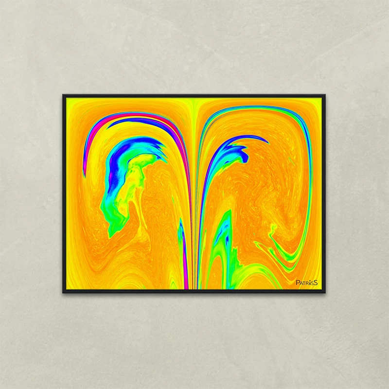 Magmos by PatrisS, horizontal poster, black wood frame.