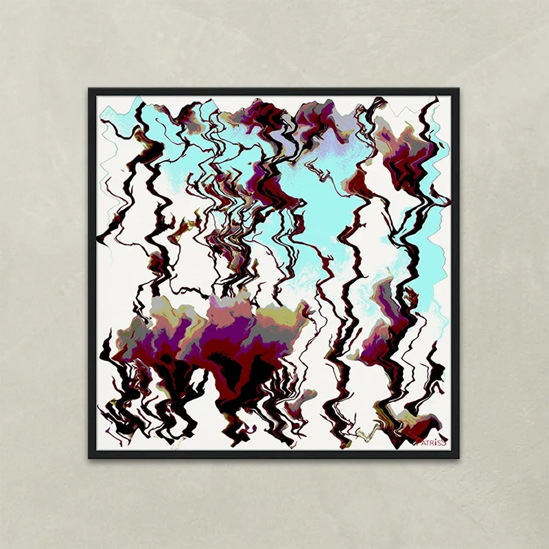 Magnolia by PatrisS, square poster, black wood frame.