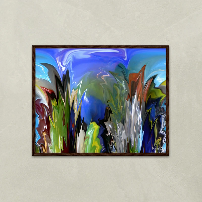 Miss Marble by PatrisS, horizontal poster 40x50, dark wood frame.