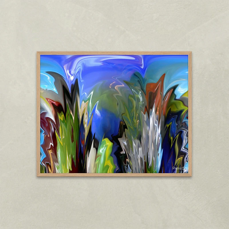 Miss Marble by PatrisS, horizontal poster 40x50, light wood frame.