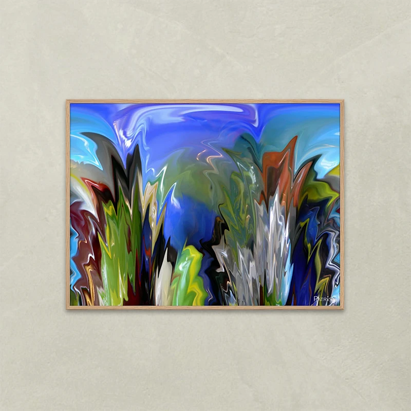 Miss Marble by PatrisS, horizontal poster, light wood frame.