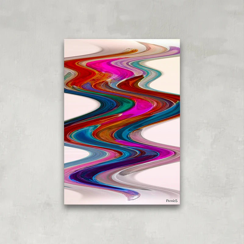 New Wave by PatrisS, direct print on aluminium Dibond, vertical art print 70x100.