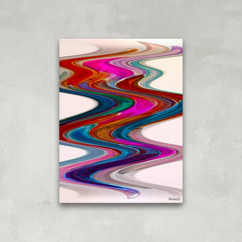 New Wave by PatrisS, direct print on aluminium Dibond, vertical art print.