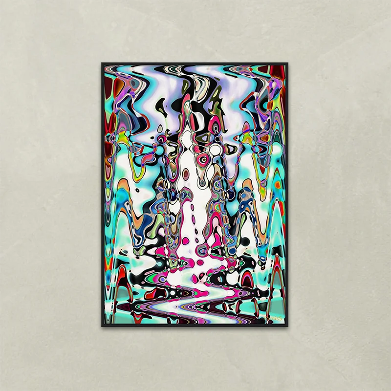 Psychoptical  by PatrisS, vertical poster 70x100, black wood frame.