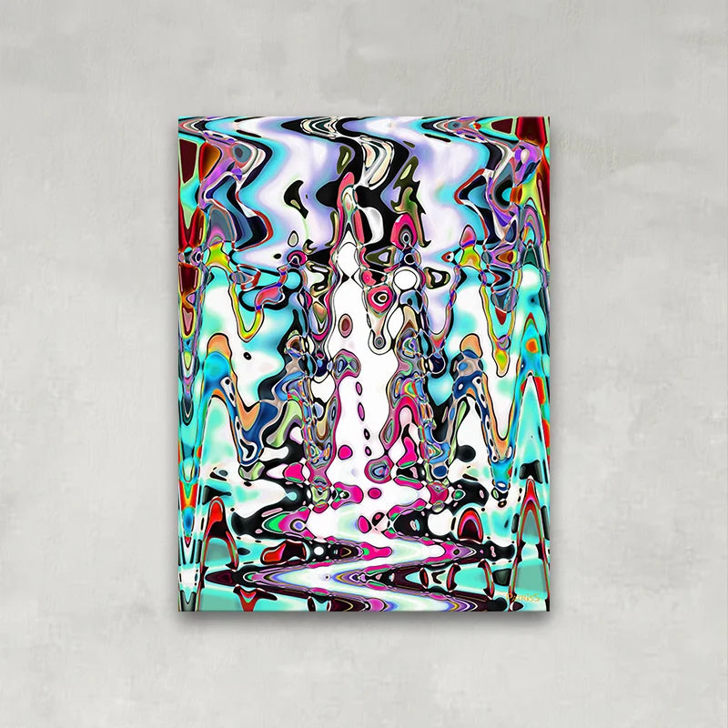 Psychoptical by PatrisS, direct print on aluminium Dibond, vertical art print.