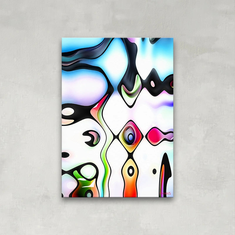 Q-Bist by PatrisS, direct print on aluminium Dibond, vertical art print 70x100.