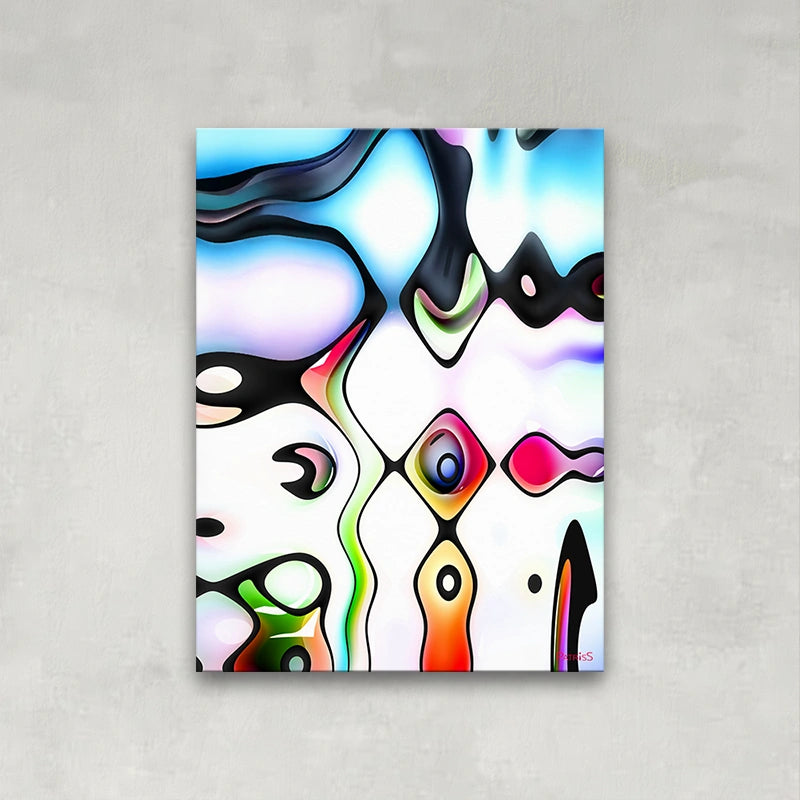 Q-Bist by PatrisS, direct print on aluminium Dibond, vertical art print.