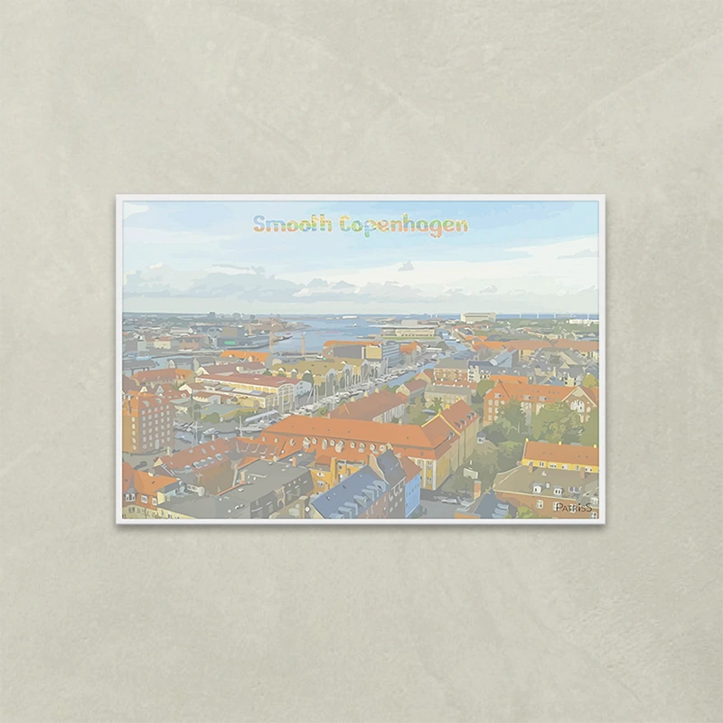 Smooth Copenhagen 2 by PatrisS, horizontal poster, white wood frame.