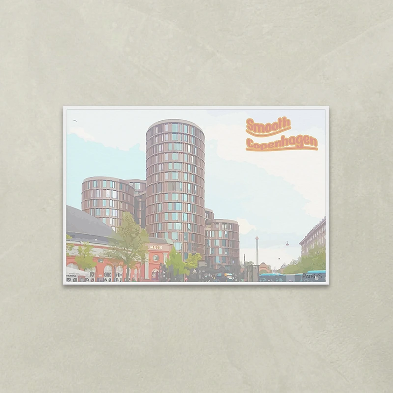 Smooth Copenhagen 3 by PatrisS, horizontal poster, white wood frame.
