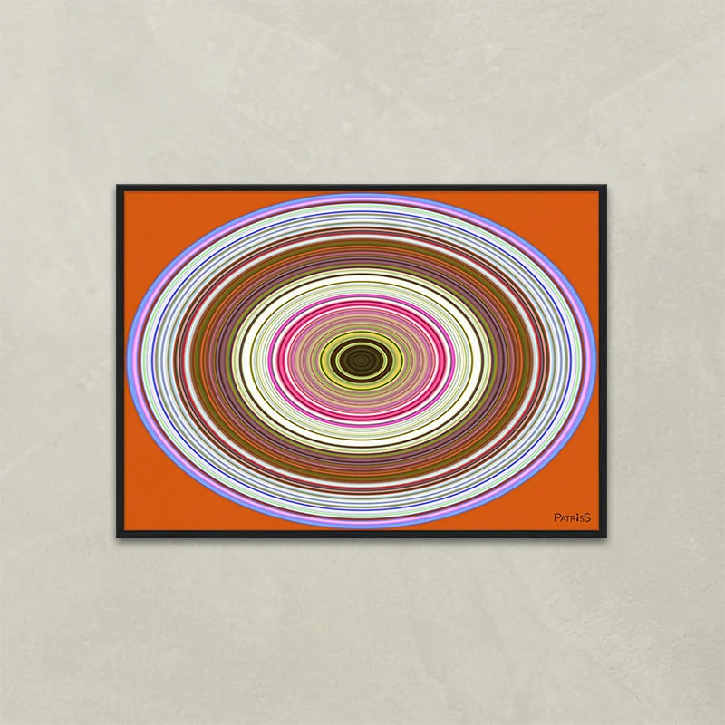 Vinyl by PatrisS, horizontal poster 50x70, black wood frame.