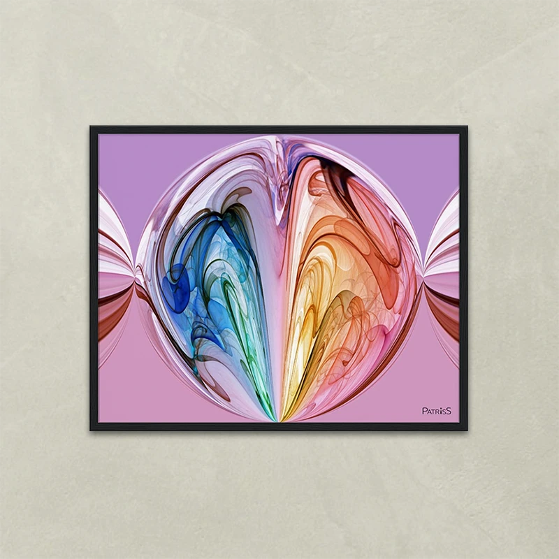 Volutes by PatrisS, horizontal poster 40x50, black wood frame.