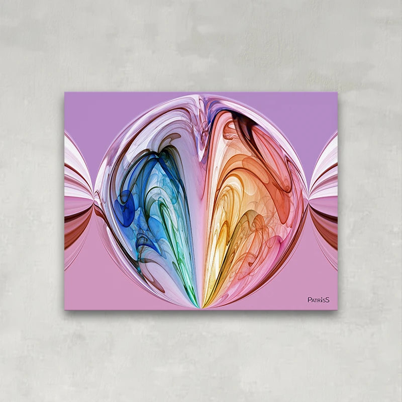 Volutes by PatrisS, direct print on aluminium Dibond, horizontal art print 40x50.