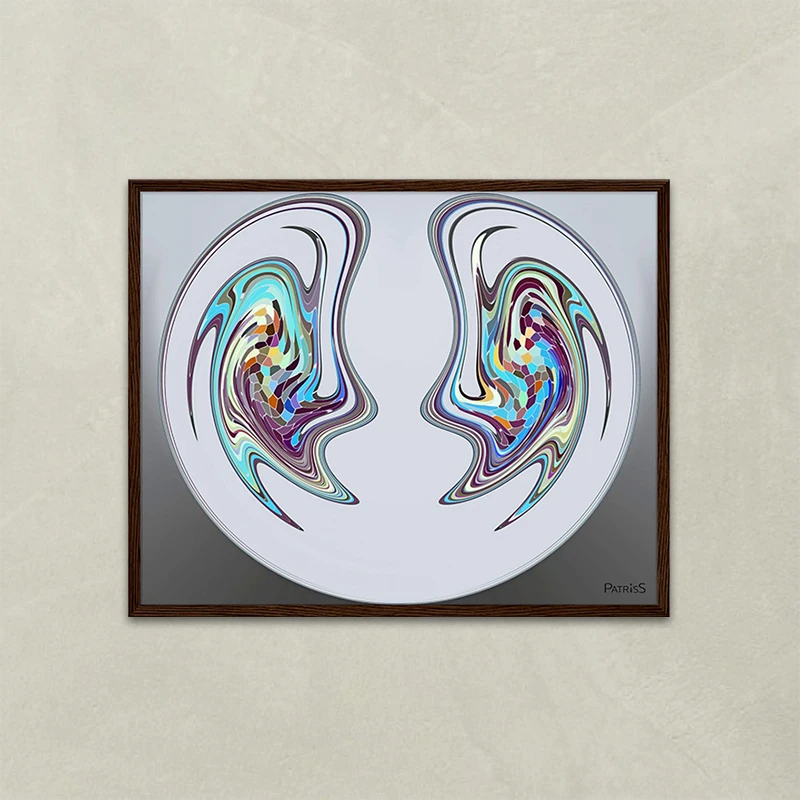 Zen by PatrisS, horizontal poster 40x50, dark wood frame.