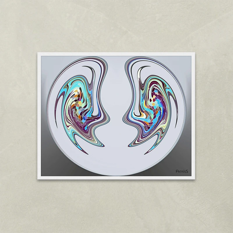 Zen by PatrisS, horizontal poster 40x50, white wood frame.
