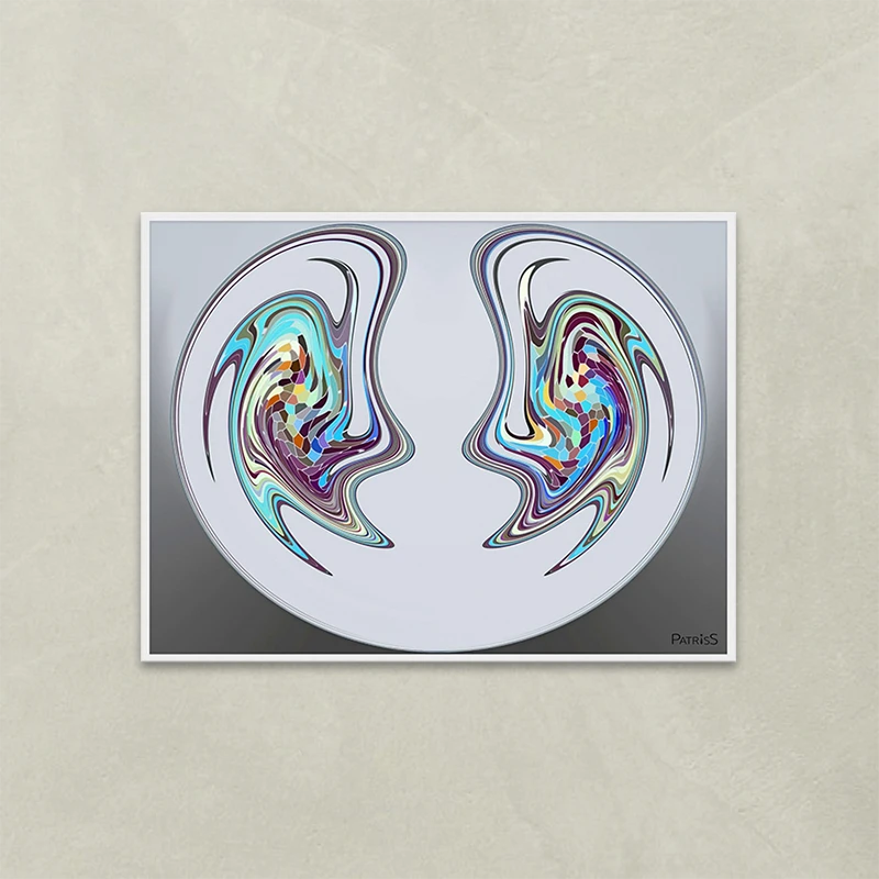 Zen by PatrisS, horizontal poster, white wood frame.